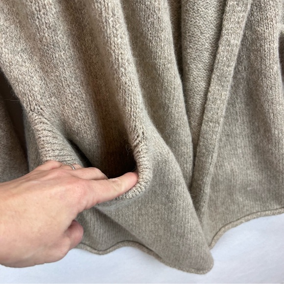 Peruvian Connection Kotzebue Alpaca Sweater Coat Size XL Oatmeal Beige Hooded - Picture 5 of 11